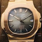 PPF V4 Patek Philippe Nautilus Gray Dial Rose Gold Watch Swiss Grade 1
